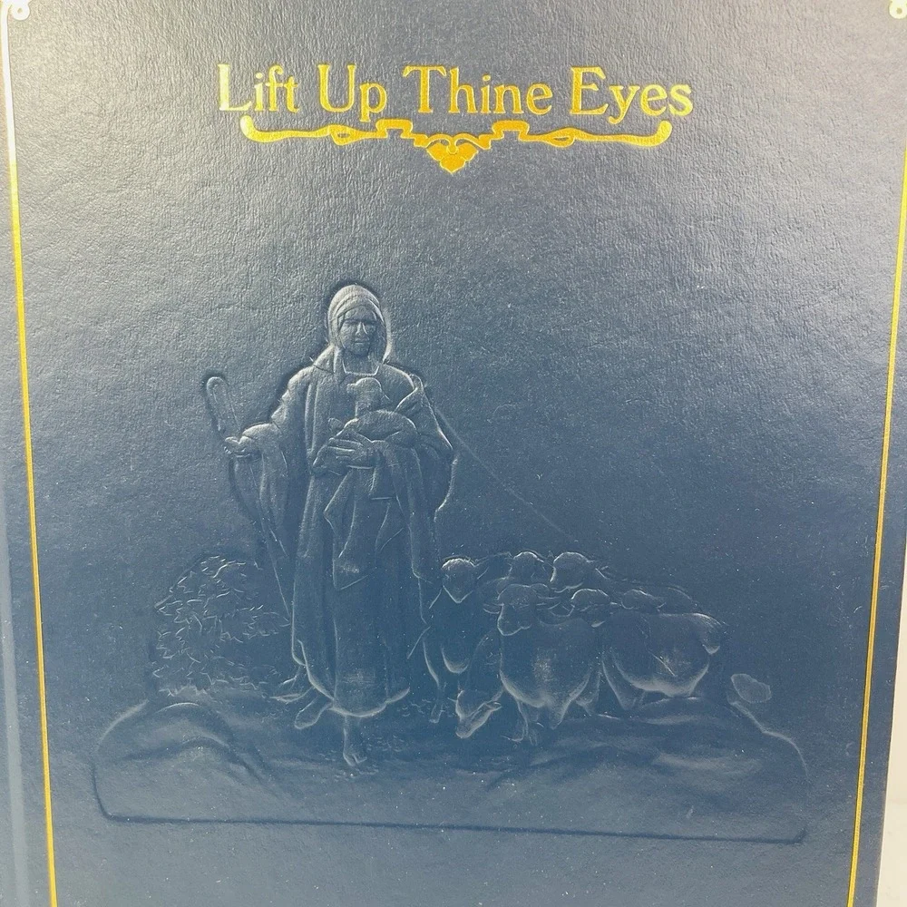 Lift Up Thine Eyes Vintage Memory Funeral Book Inspirational Bible Masterpieces